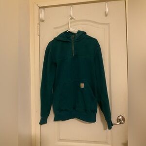 Green Carhartt Quarter Zip Hoodie